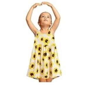 Sunflower dress, girls 8/10